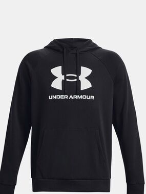 Under Armour Black Hoodie with White Logo and Text